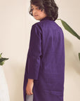 2PC STITCHED-PLUM KIDS SUIT IST-101