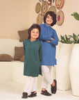 2PC STITCHED-ROYAL BLUE KIDS SUIT IST-103