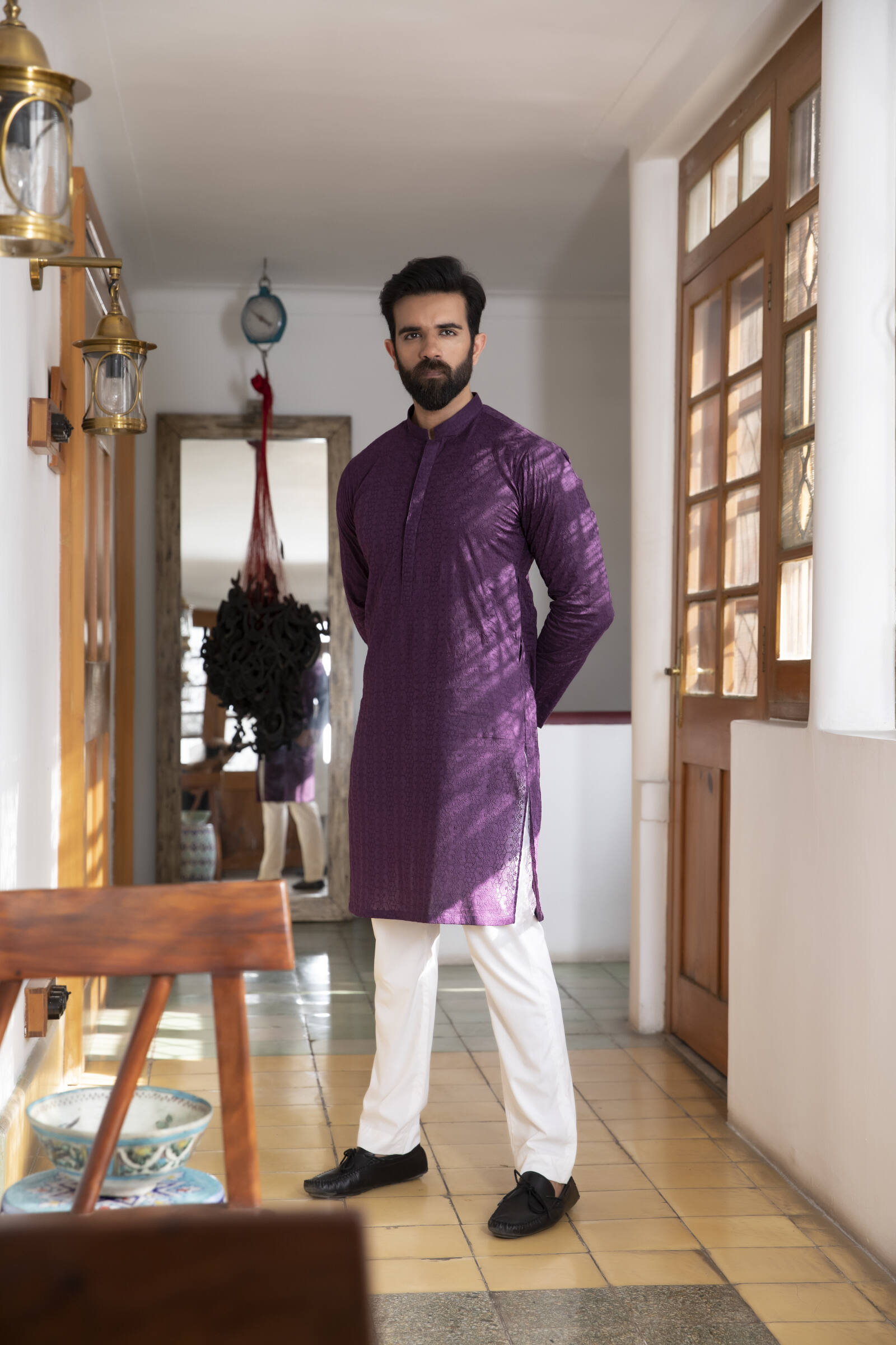 1PC STITCHED-PLUM KURTA IST-15