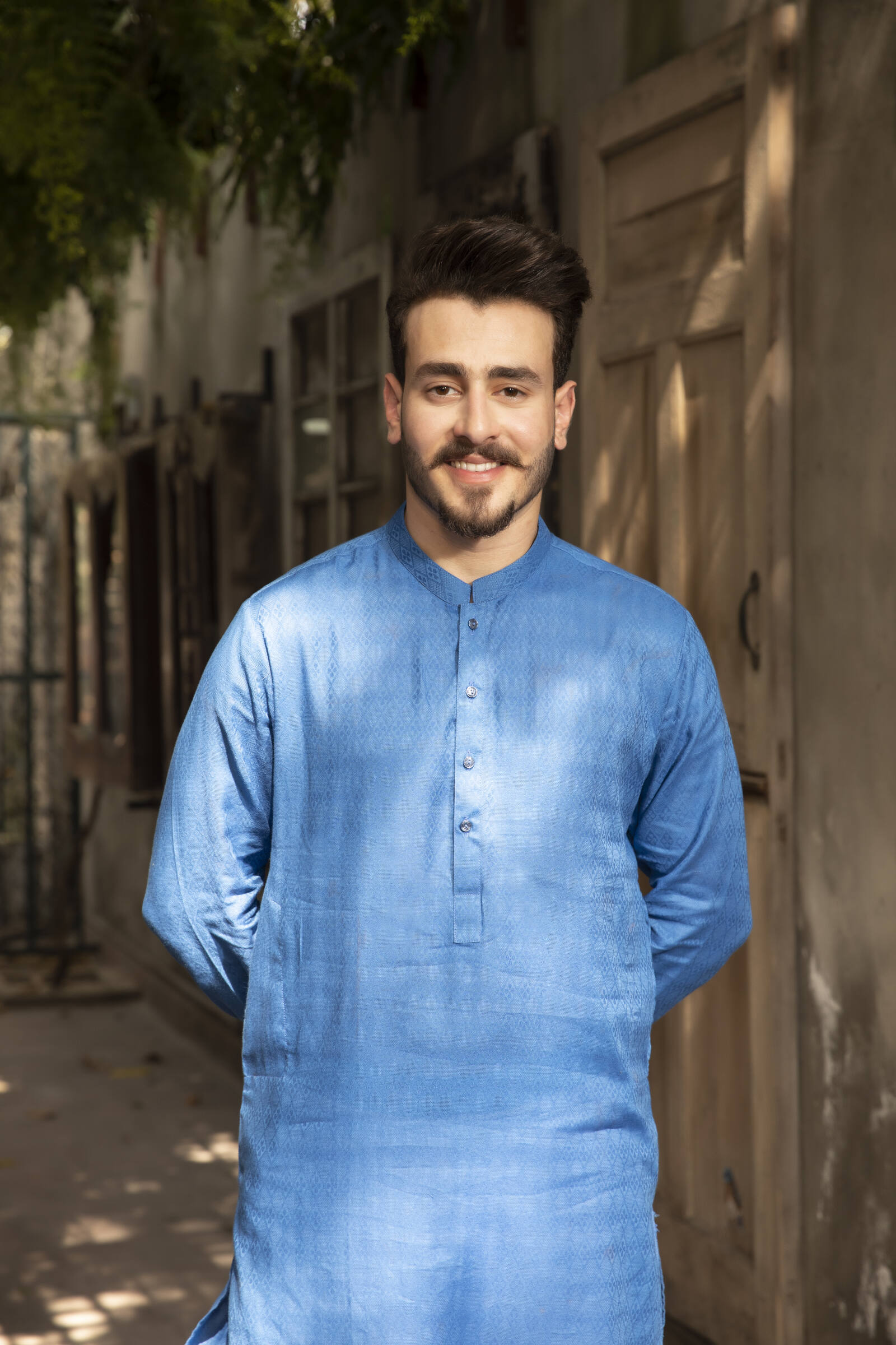 1PC STITCHED-ROYAL BLUE KURTA IST-18