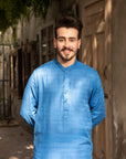 1PC STITCHED-ROYAL BLUE KURTA IST-18
