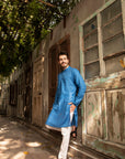 1PC STITCHED-ROYAL BLUE KURTA IST-18