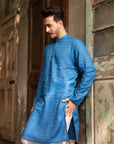1PC STITCHED-ROYAL BLUE KURTA IST-18