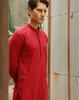 1PC STITCHED-RED KURTA IST-42