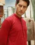 1PC STITCHED-RED KURTA IST-42