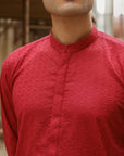 1PC STITCHED-RED KURTA IST-42