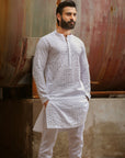 1PC STITCHED-WHITE KURTA IST-43