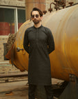 1PC STITCHED-BLACK KURTA IST-44