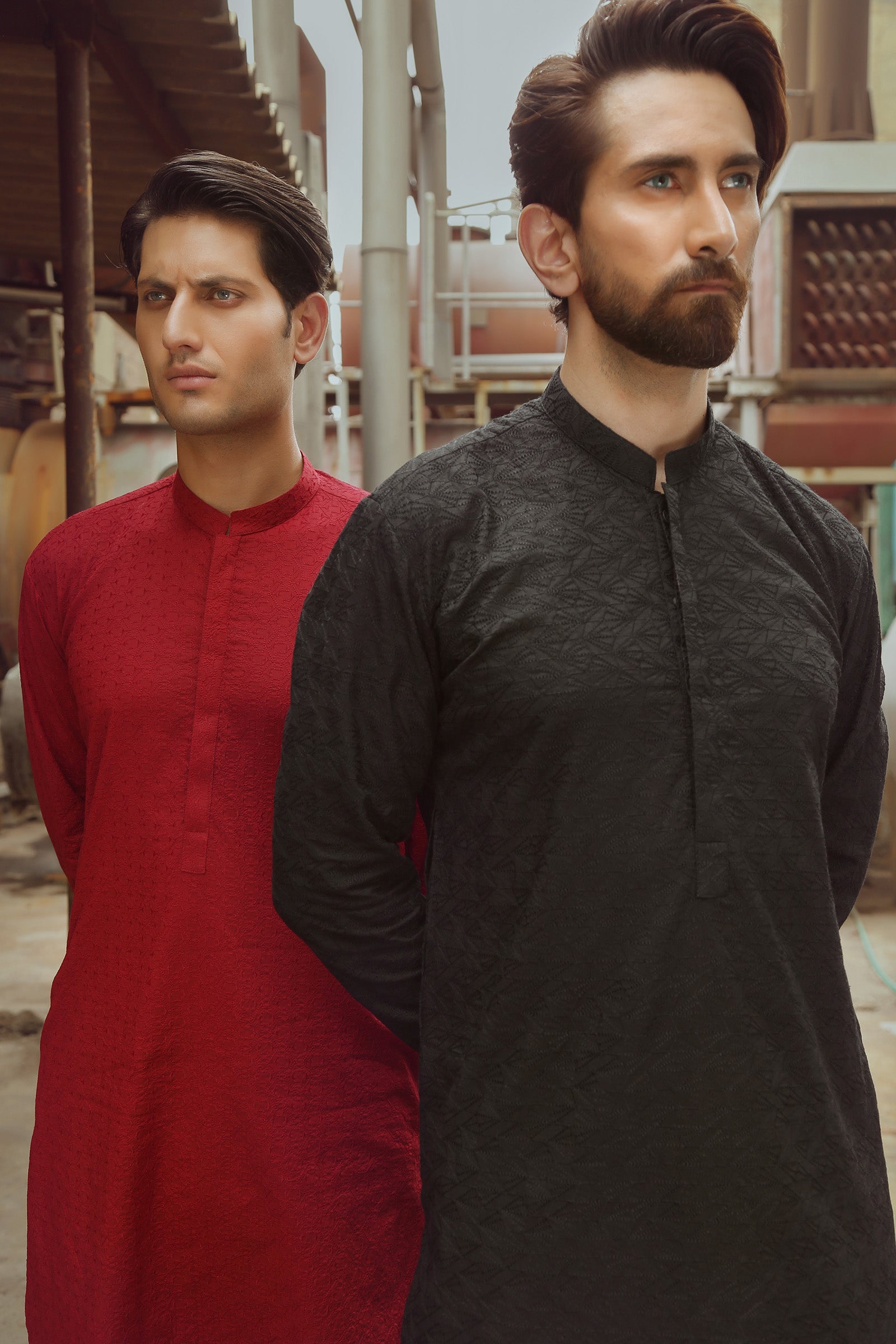 1PC STITCHED-BLACK KURTA IST-44