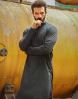 1PC STITCHED-NAVY KURTA IST-45