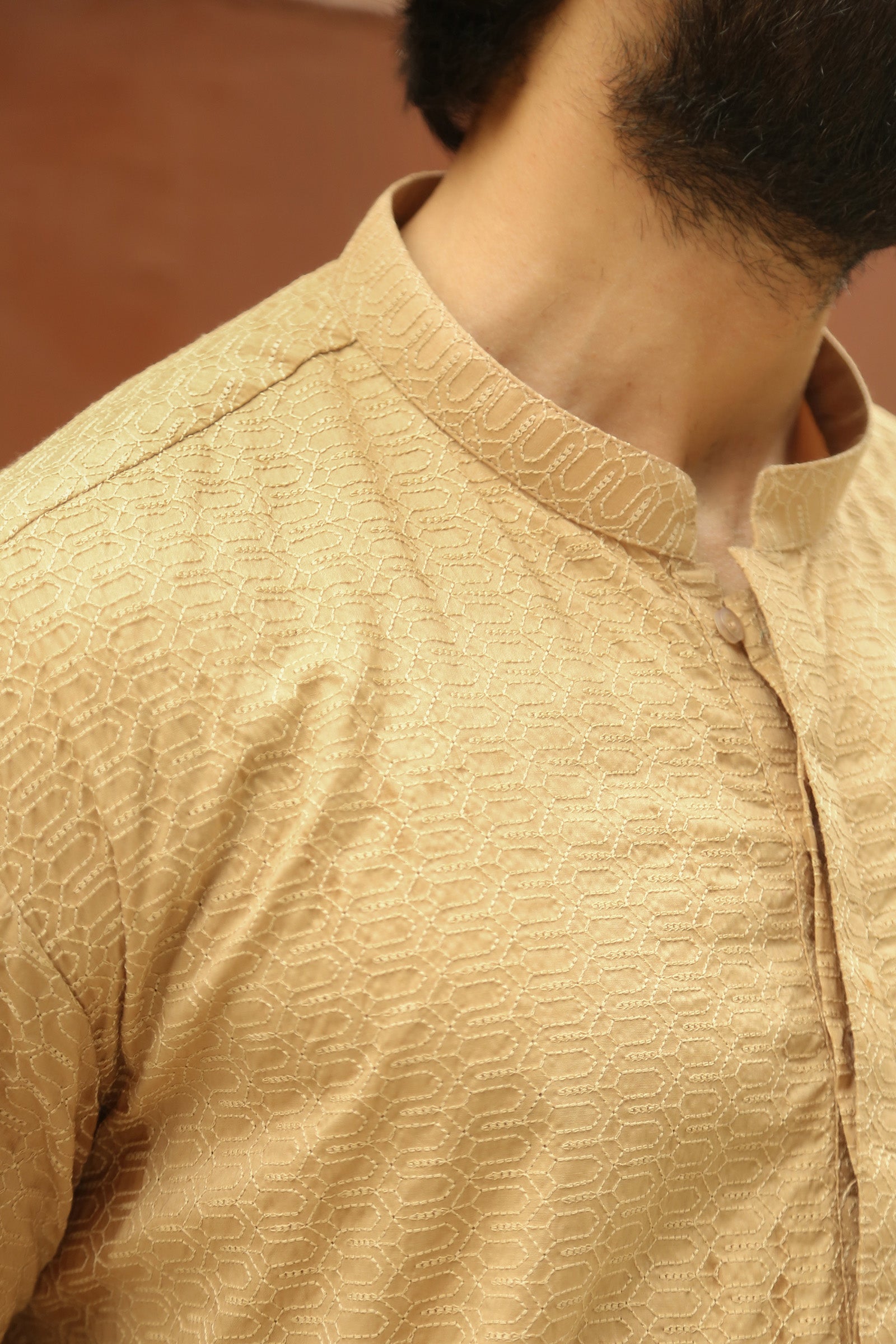 1PC STITCHED-BEIGE KURTA IST-46