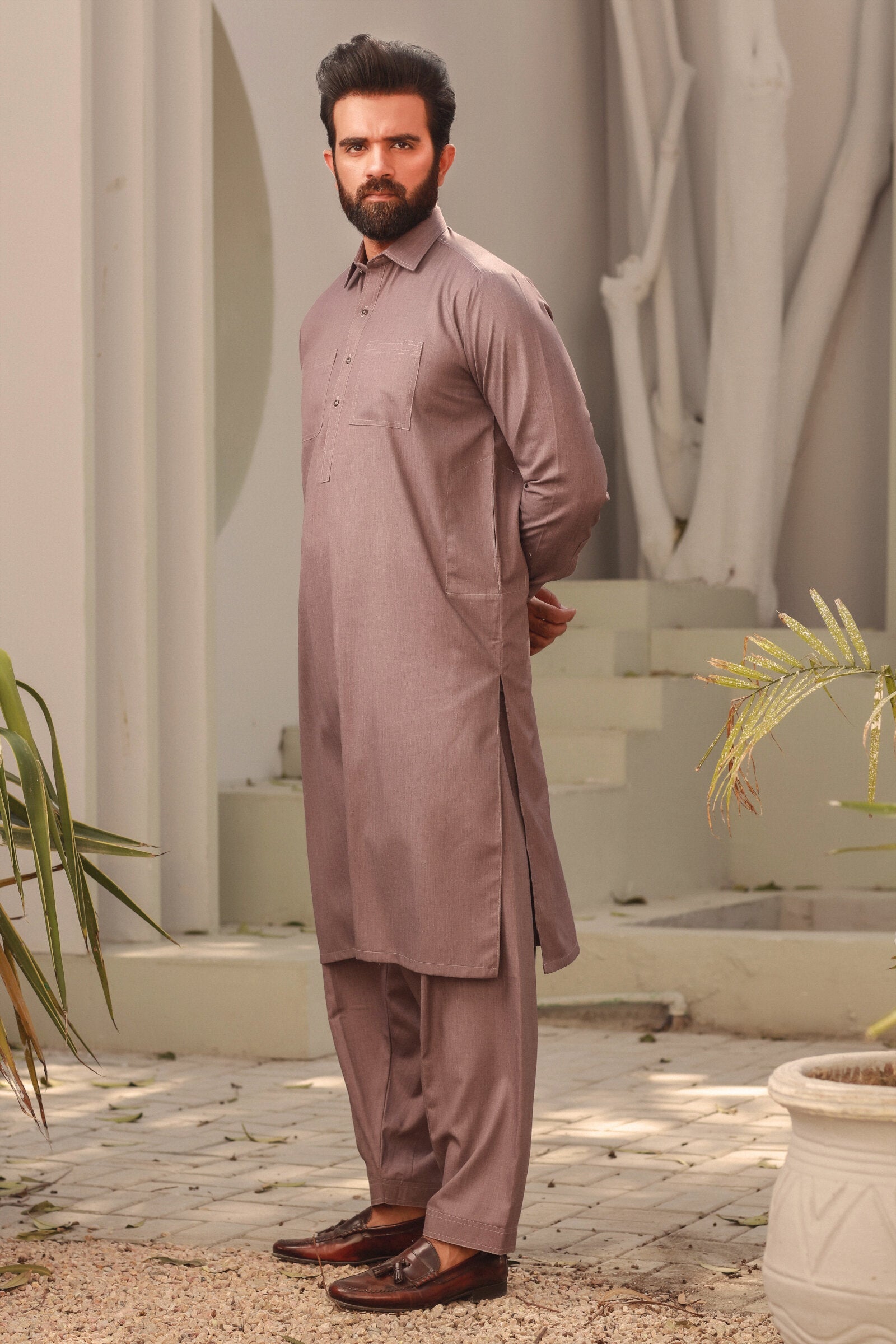 2PC STITCHED-JASHN PLUM IST-01