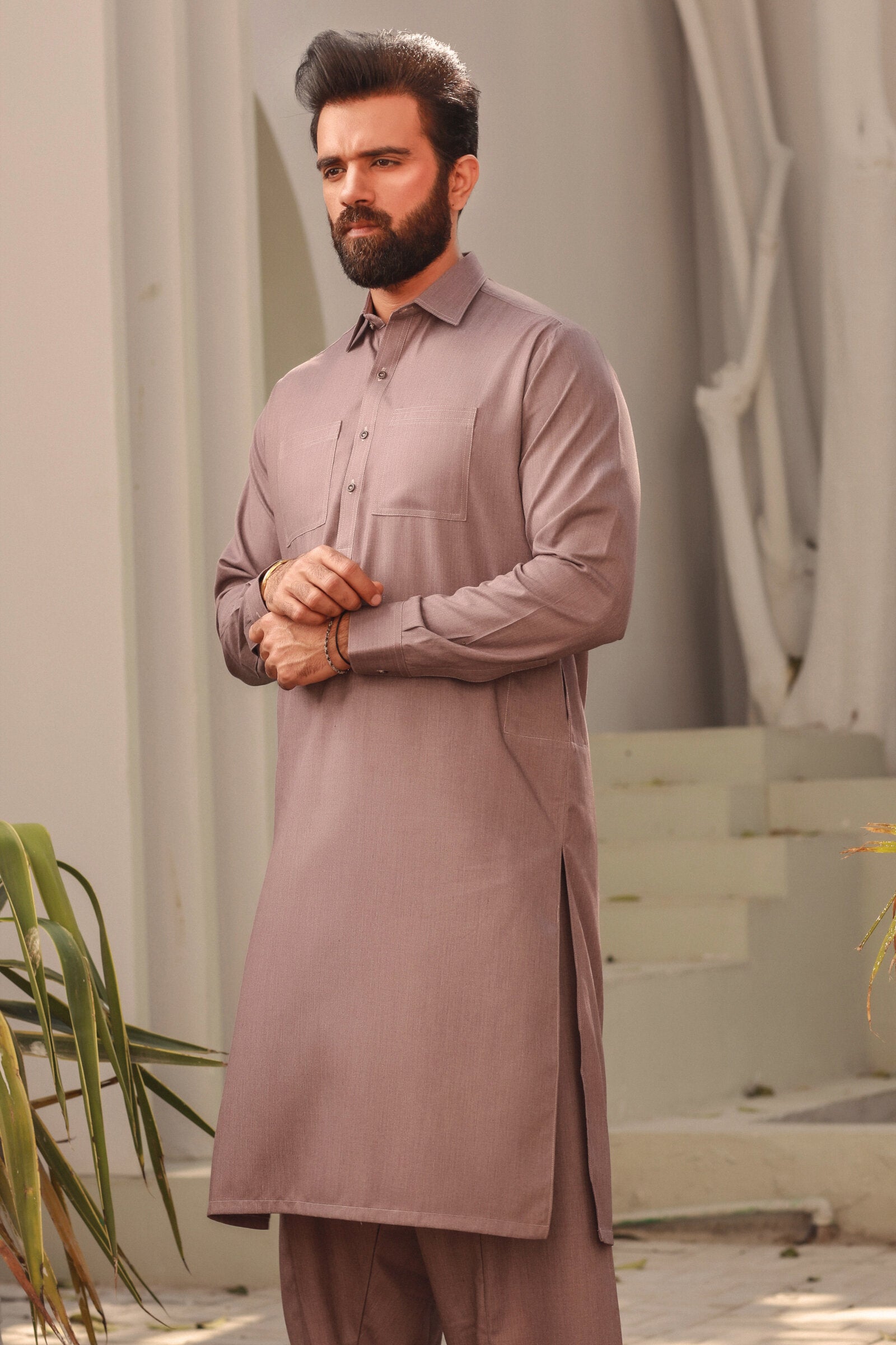 2PC STITCHED-JASHN PLUM IST-01