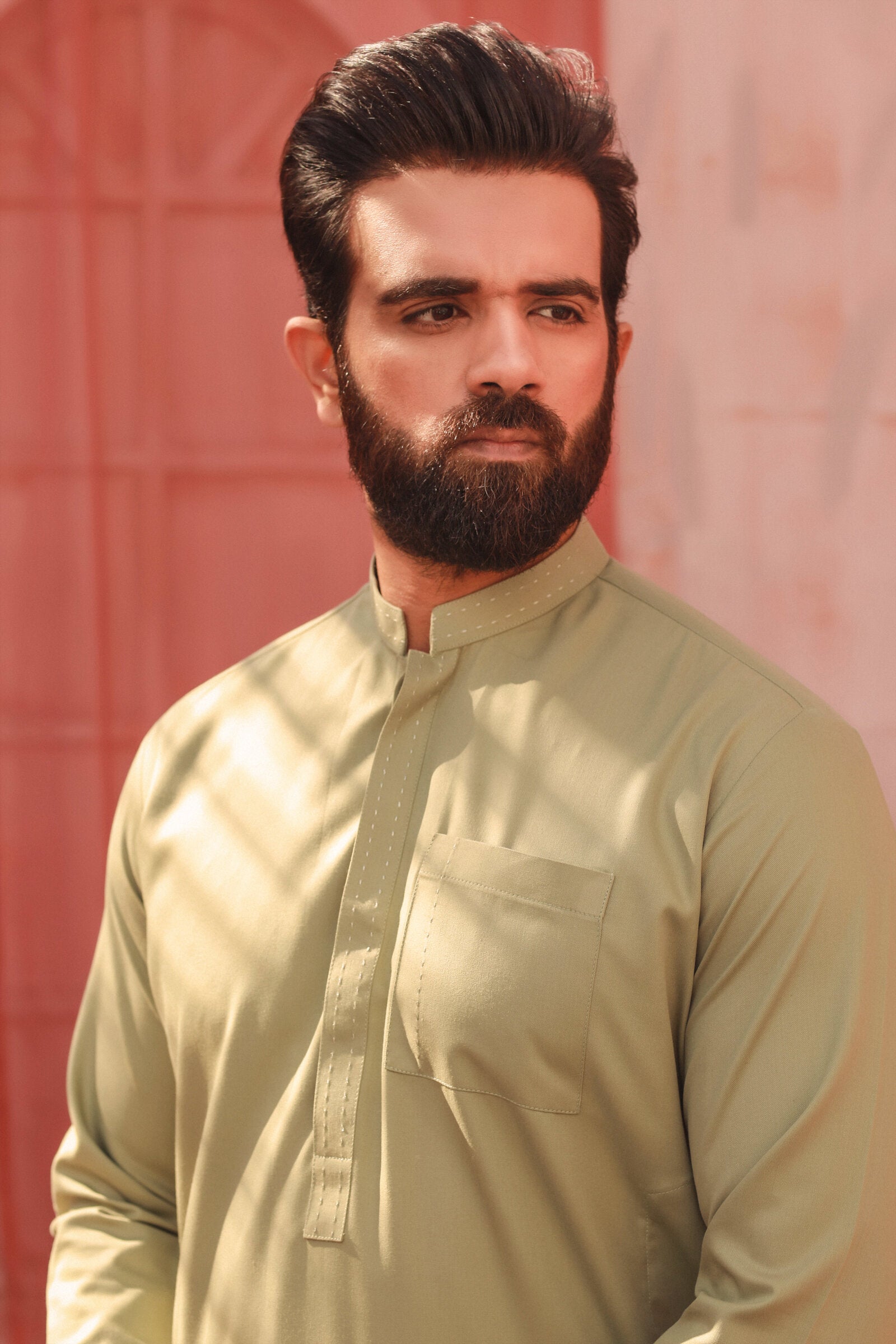 2PC STITCHED-KARVAAN APPLE GREEN IST-03