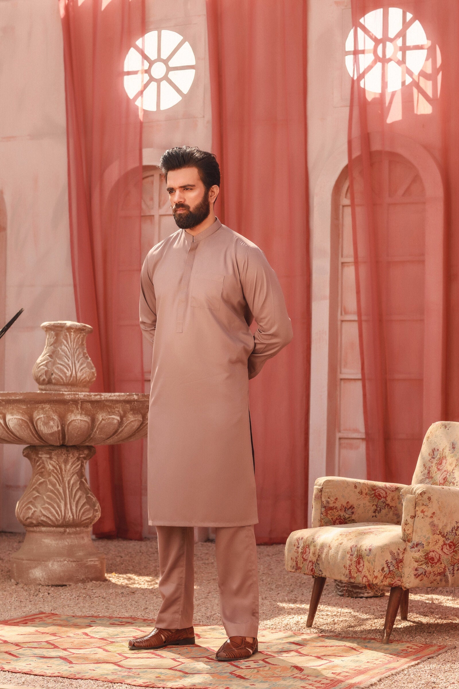 2PC STITCHED-KARVAAN BISCUIT IST-03