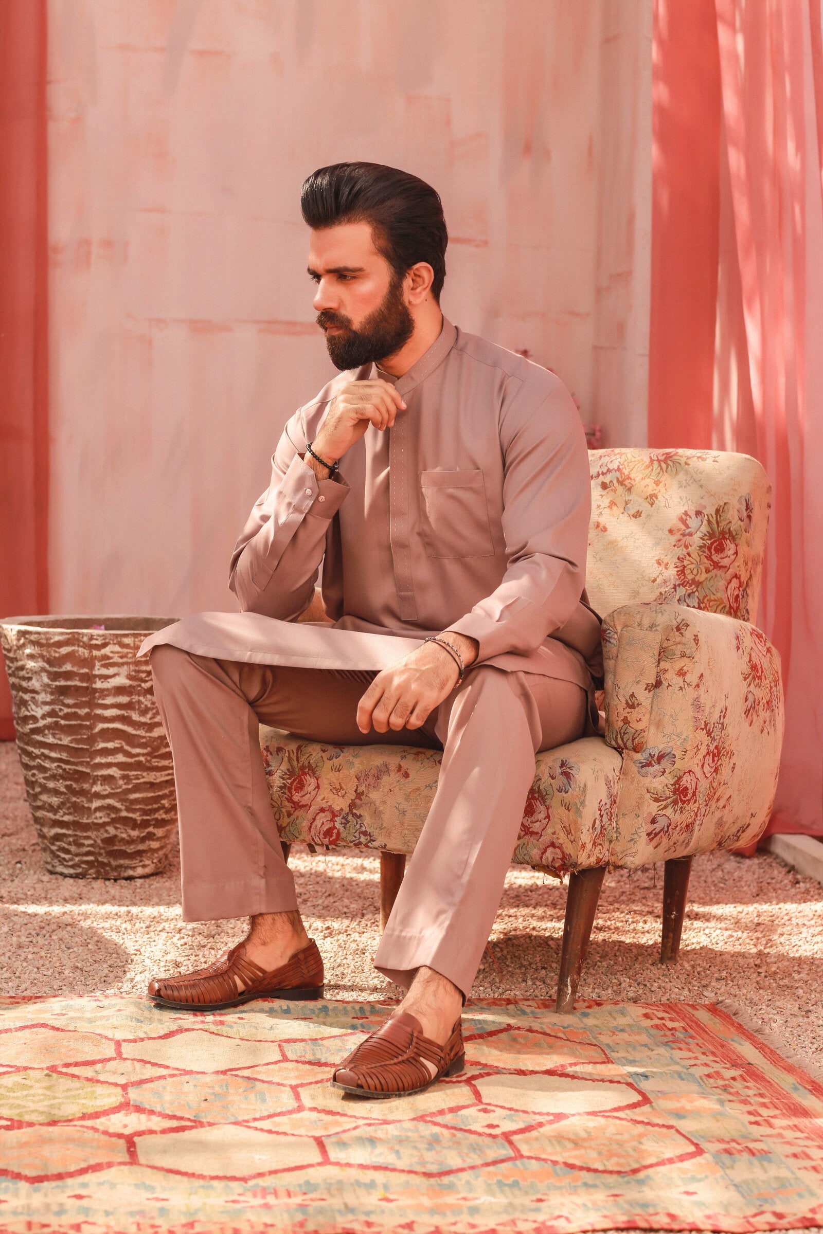 2PC STITCHED-KARVAAN BISCUIT IST-03