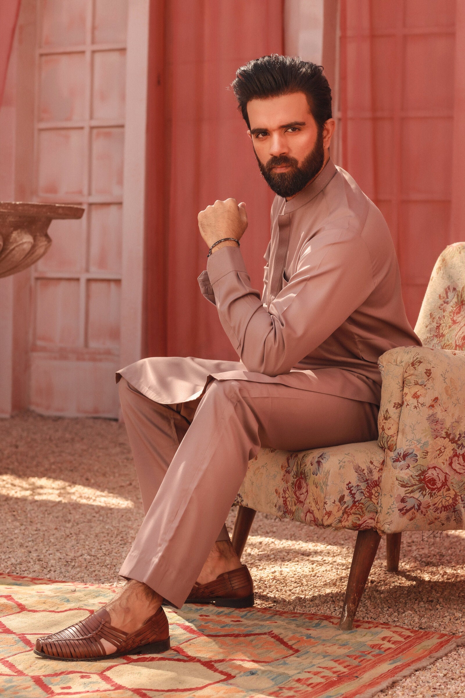 2PC STITCHED-KARVAAN BISCUIT IST-03