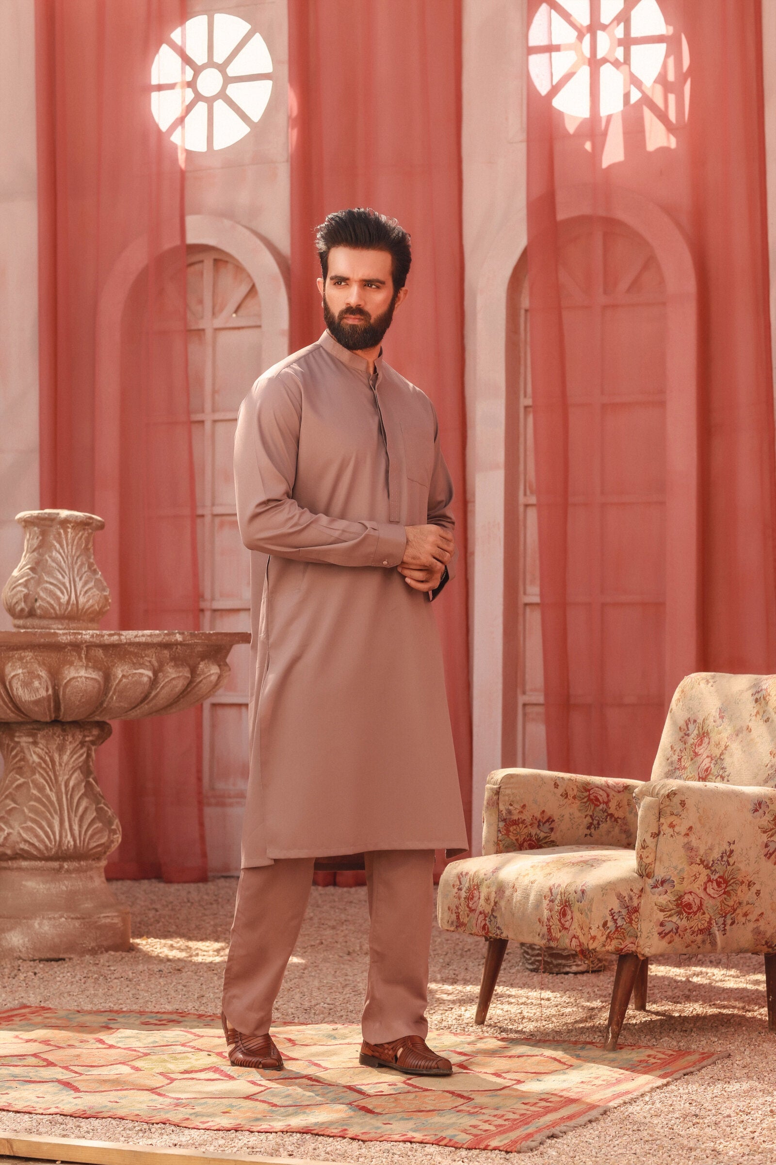 2PC STITCHED-KARVAAN BISCUIT IST-03