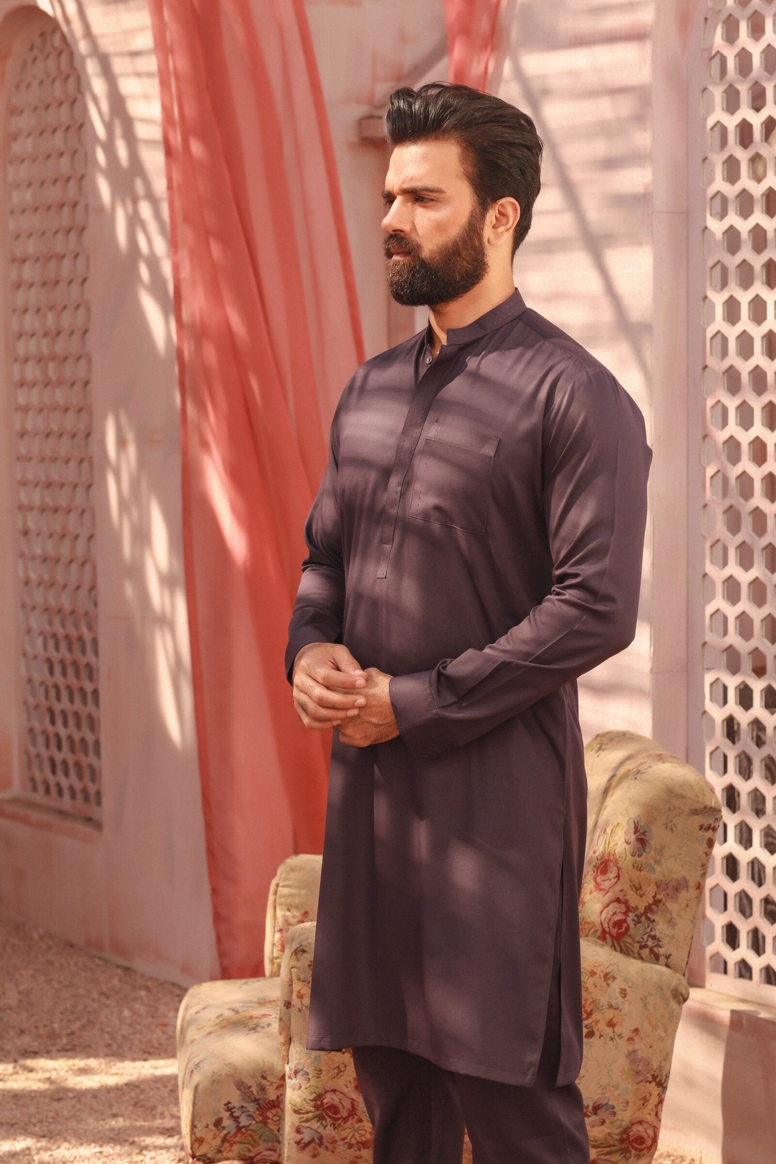 2PC STITCHED-KARVAAN DARK MARJANDA IST-03