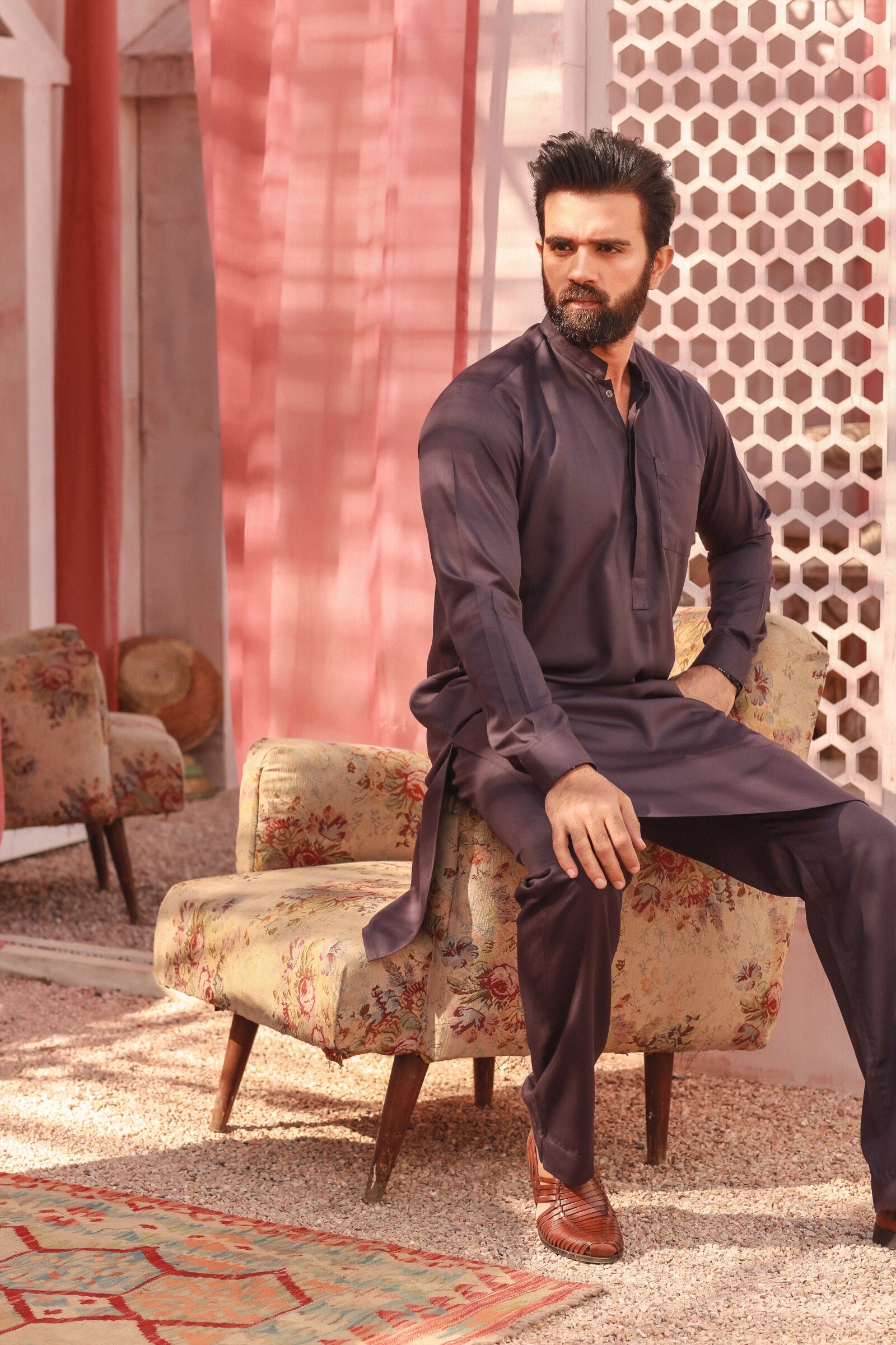 2PC STITCHED-KARVAAN DARK MARJANDA IST-03