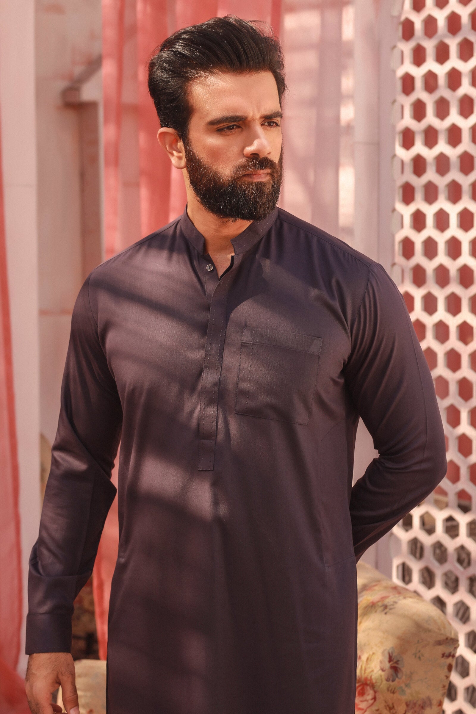 2PC STITCHED-KARVAAN DARK MARJANDA IST-03