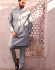 2PC STITCHED-WASF SILVER GREY IST-04