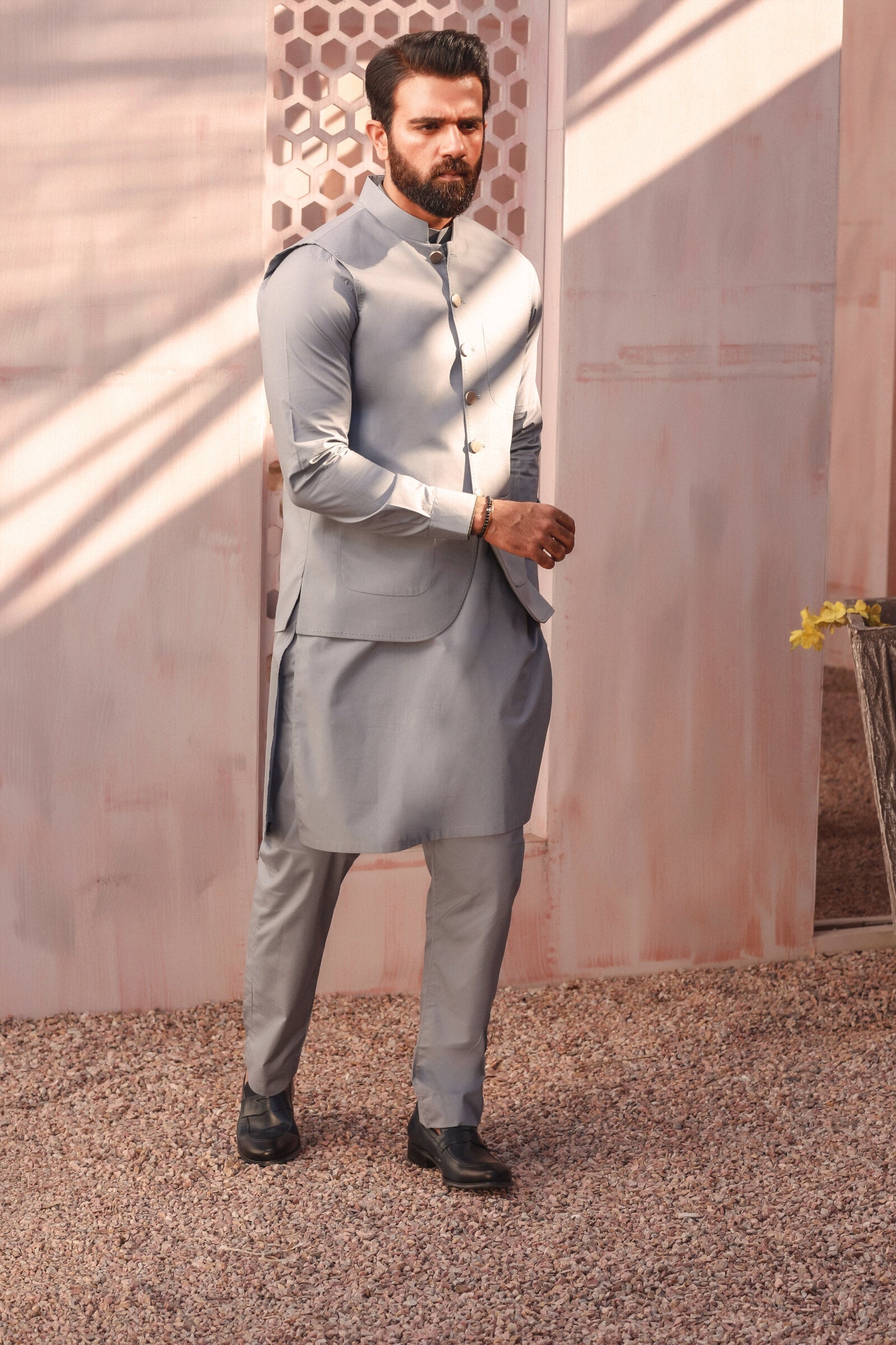 2PC STITCHED-WASF SILVER GREY IST-04