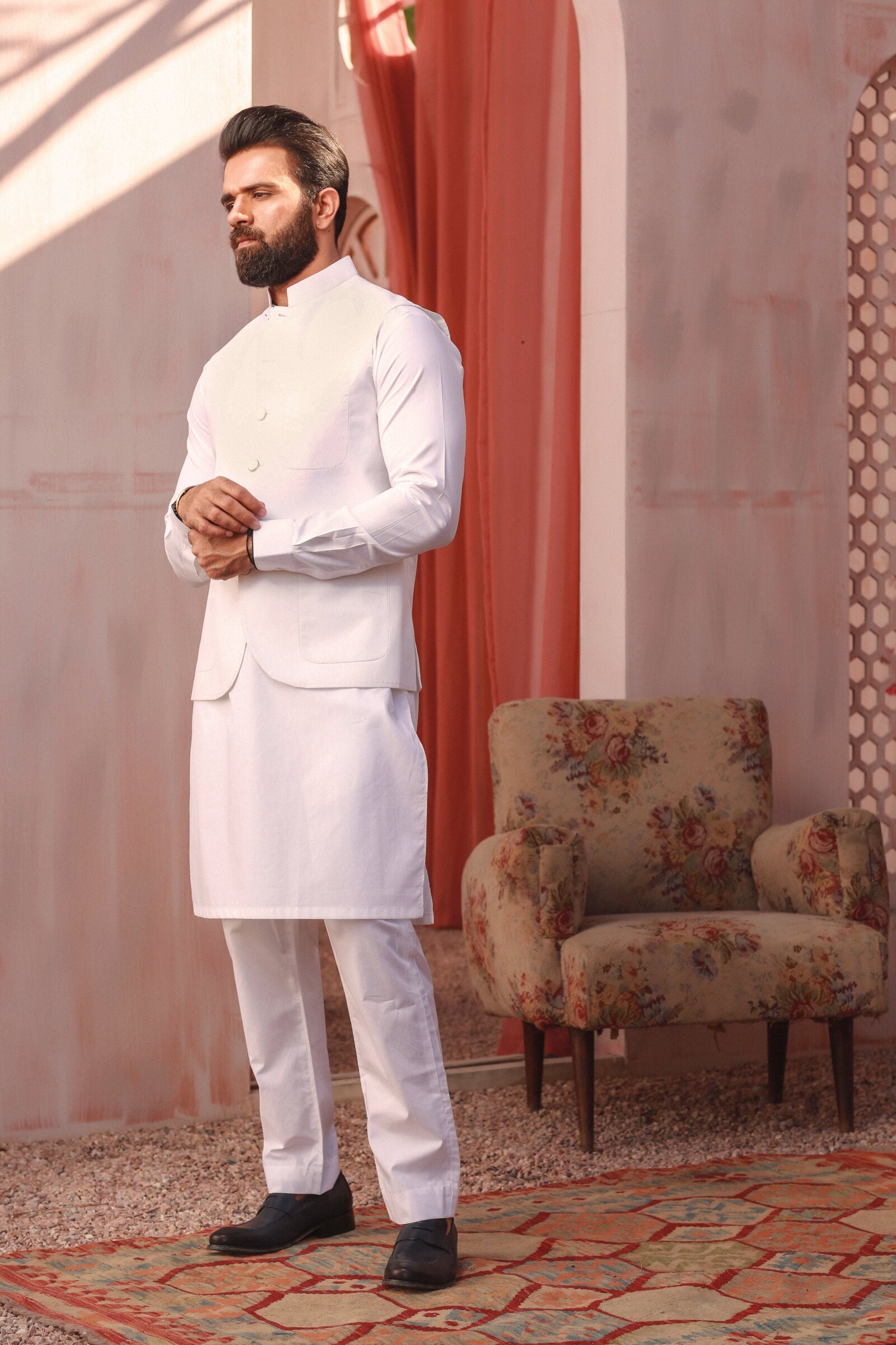 3PC STITCHED-WASF WHITE IST-04