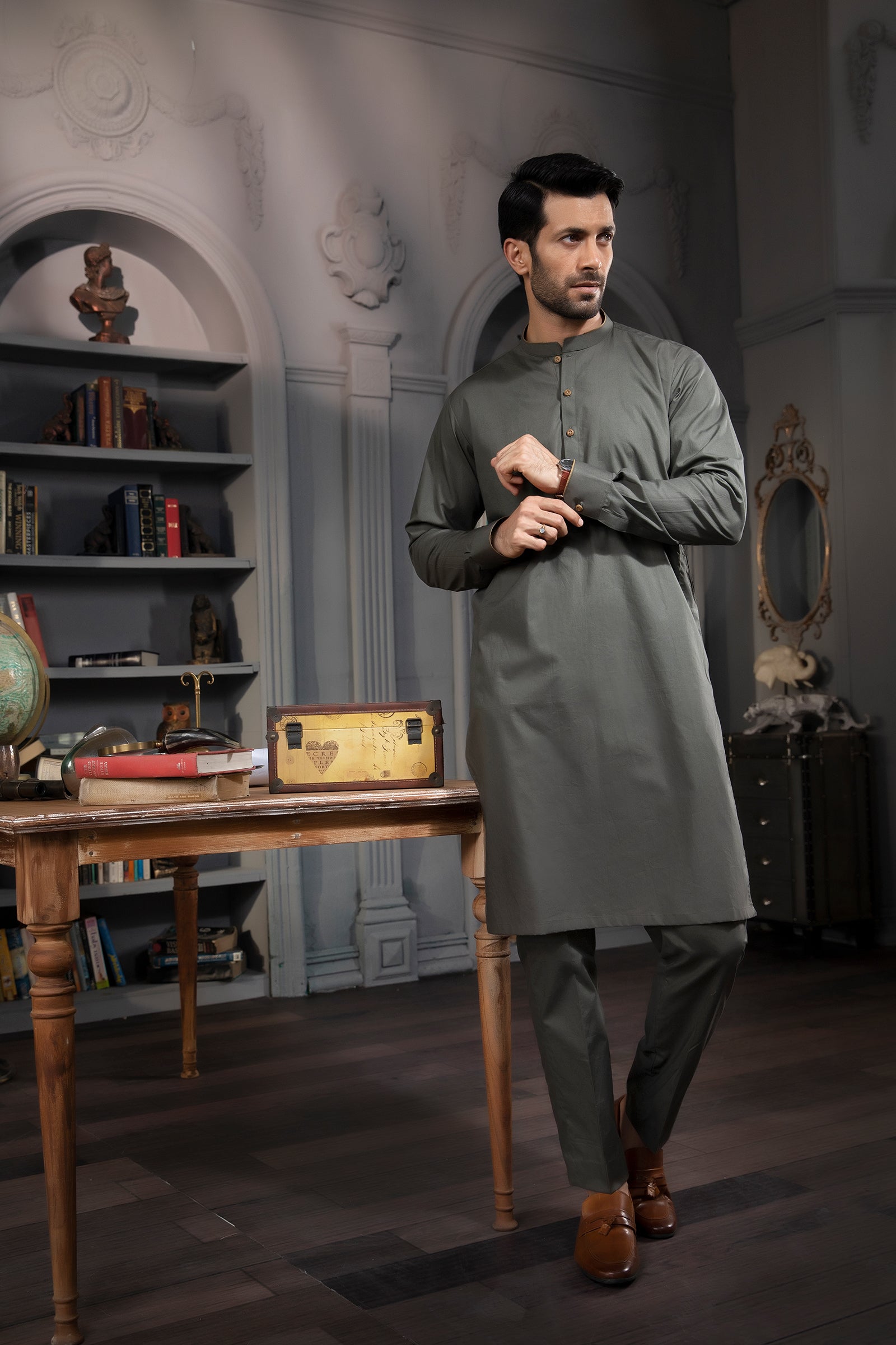 2PC STITCHED-WASF COMMANDO GREEN IST-04