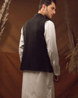 WAISTCOAT-WOOL BLEND BLACK IST-57