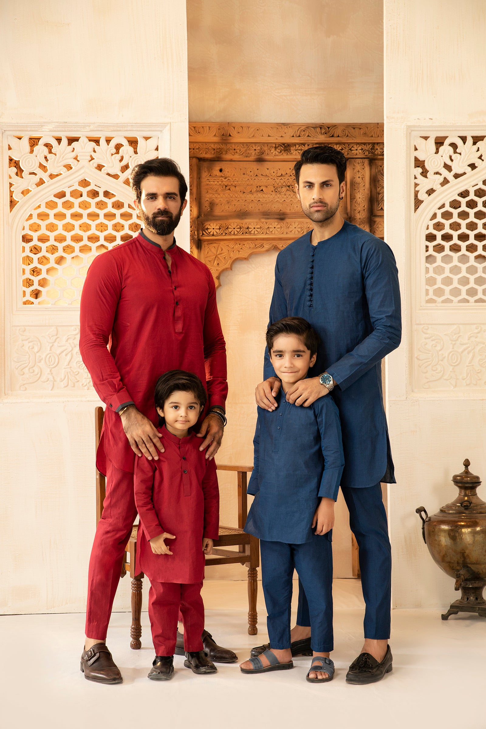 2PC STITCHED-BLUE KIDS SUIT IST-28