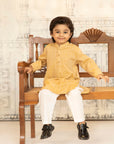 2PC STITCHED-YELLOW KIDS SUIT IST-31