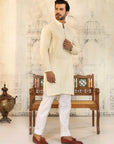 1PC STITCHED-OFF WHITE KURTA IST-32