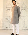 1PC STITCHED-CHARCOAL GREY KURTA IST-33