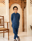 2PC STITCHED-BLUE KIDS SUIT IST-28