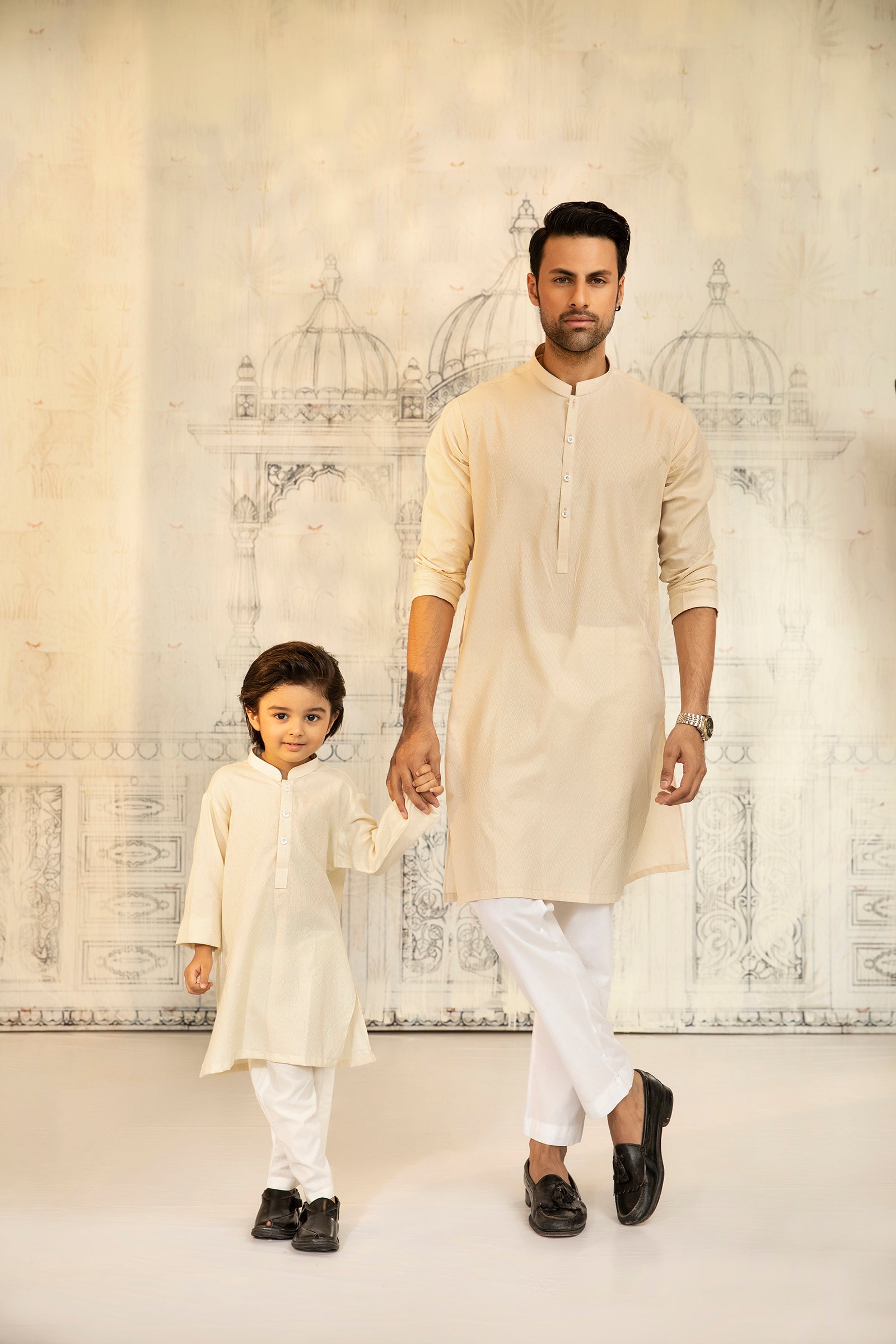 1PC STITCHED-LIGHT BEIGE KURTA IST-39