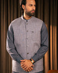 Waistcoat-PRIS-Grey Blue-IST-3028
