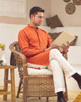 1PC STITCHED ORANGE KURTA IST-87
