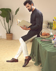 1PC STITCHED JET-BLACK KURTA IST-66