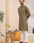 1PC STITCHED MEHNDI KURTA IST-86