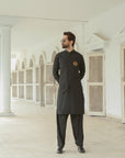 3PC STITCHED-BURJ BLACK IST-06