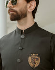 3PC STITCHED-BURJ BLACK IST-06
