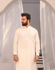 3PC STITCHED-BURJ WHITE IST-06