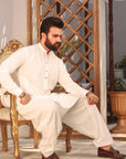 3PC STITCHED-BURJ WHITE IST-06