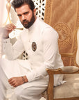 3PC STITCHED-BURJ WHITE IST-06