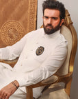 3PC STITCHED-BURJ WHITE IST-06