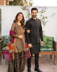 1PC STITCHED-JET BLACK KURTA IST-24