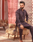 2PC STITCHED-KARVAAN DARK MARJANDA IST-03