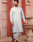 2PC STITCHED-SILVER STAR LIGHT BLUE IST-05