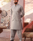 2PC STITCHED-SILVER STAR LIGHT GREY IST-05